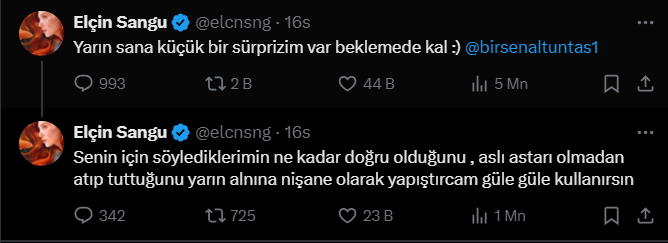 birsen altuntasa yarin sana kucuk bir surprizim var beklemede kal diyen elcin sangu belgeleri vzpRGbHn