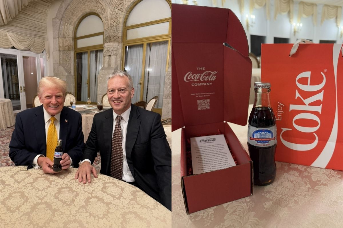 coca cola ceosu james quincey diyet kola seven donald trumpi ziyaret ederek ozel tasarlanmis ZkOHGtvC