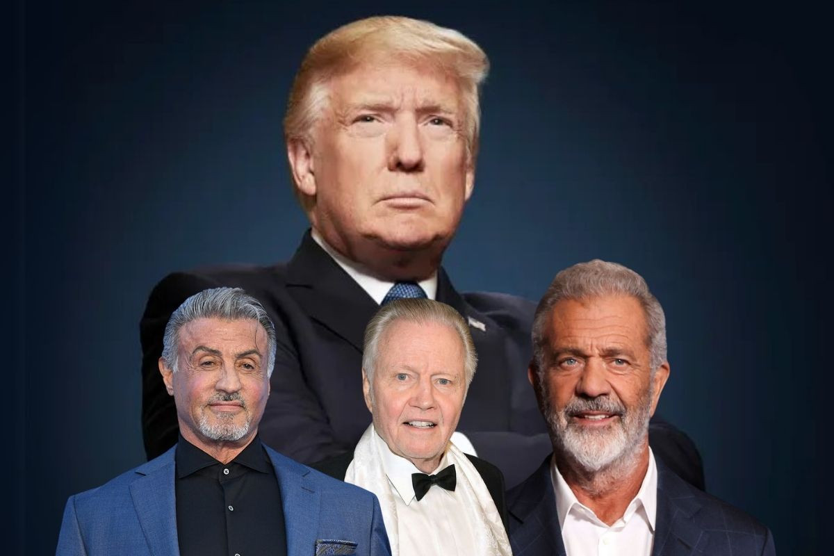 donald trump unlu aktorler mel gibson sylvester stallone ve jon voighti hollywood ozel elcisi F1Jr5rRv