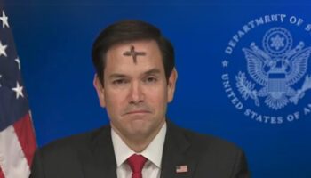abd disisleri bakani marco rubio kul carsambasi icin alnina hac isareti cizdi baspiskopos atallah T4A846eW