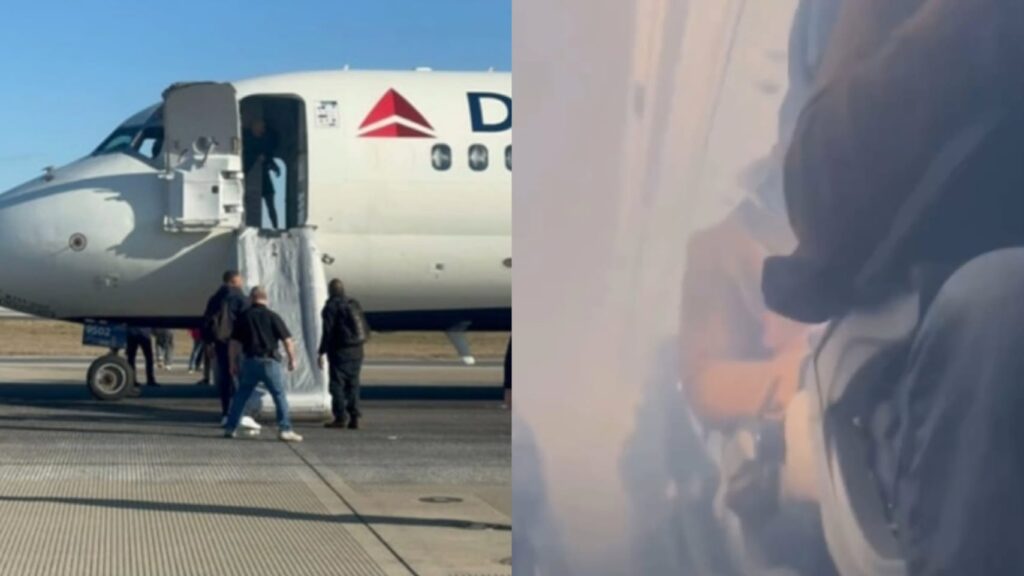 abdde ici dumanla kaplanan delta hava yollarina ait ucaktaki yolcular tahliye edildi qgJnOBdk