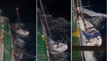 akdeniz korfezinde yelkeni yirtilan ve dalgalar arasinda suruklenen teknenin yardimina gemi yetisti LX5TZEcZ