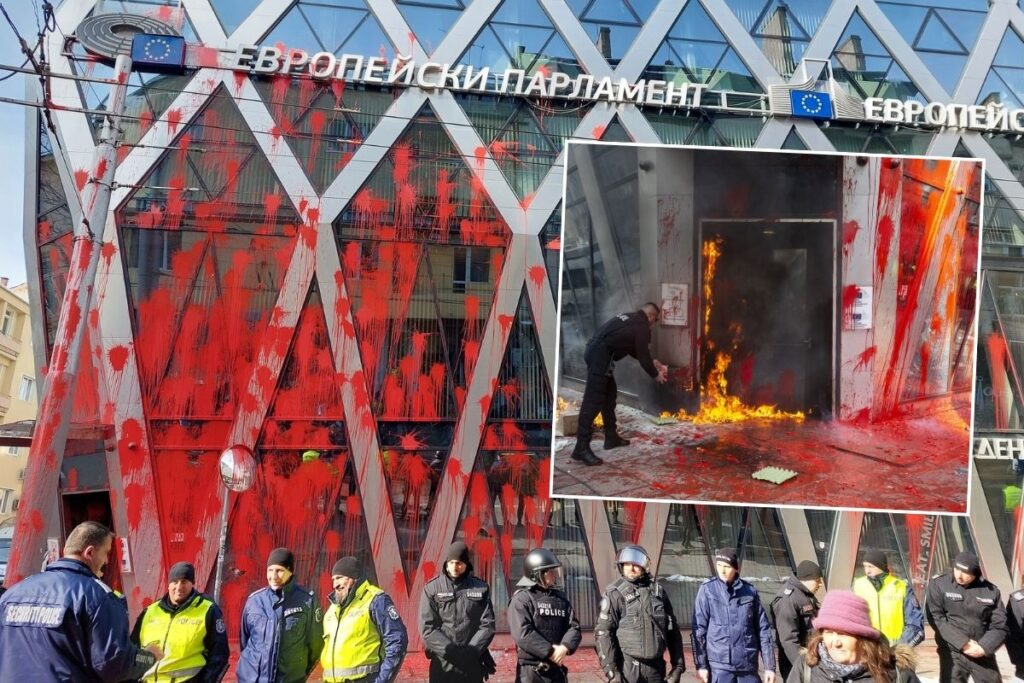 bulgaristanda euro karsiti protesto duzenlendi avrupa komisyonu temsilcigi atese verildi rTrb1nj9