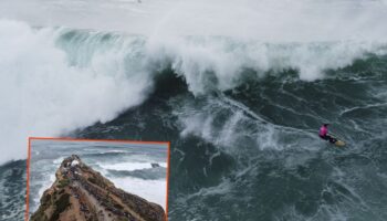 dunyanin en iyi sorfculeri atlantik okyanusu kiyisindaki nazarede dunyanin en guclu dalgalarina karsi mucadele 1qAAMR2t