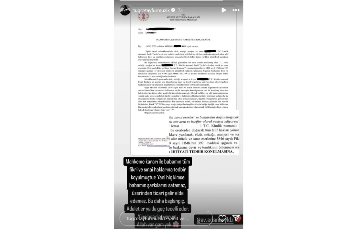 ferdi tayfurun mirasiyla ilgili mahkemeden karar sarkilarina tedbir konuldu 0 L9UHRLtF