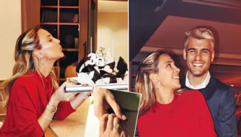 galatasarayli alvaro morata esi alice campelloya dogum gunu kutlamasinda servet degerinde tektas hediye etti ZwQgZmOn