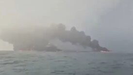 kuzey denizinde petrol tankeri ile kargo gemisi carpisti cikan yangina mudahale ve kurtarma operasyonu b4OZFU2U