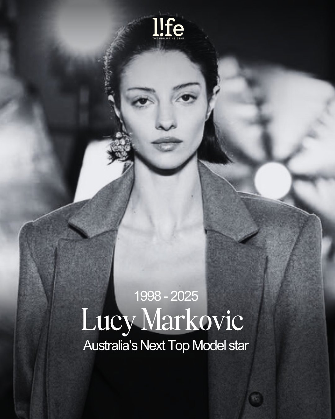 australias next top model yarismasinda taninan ve versace gibi markalarin podyumlarinda yuruyen model lucy