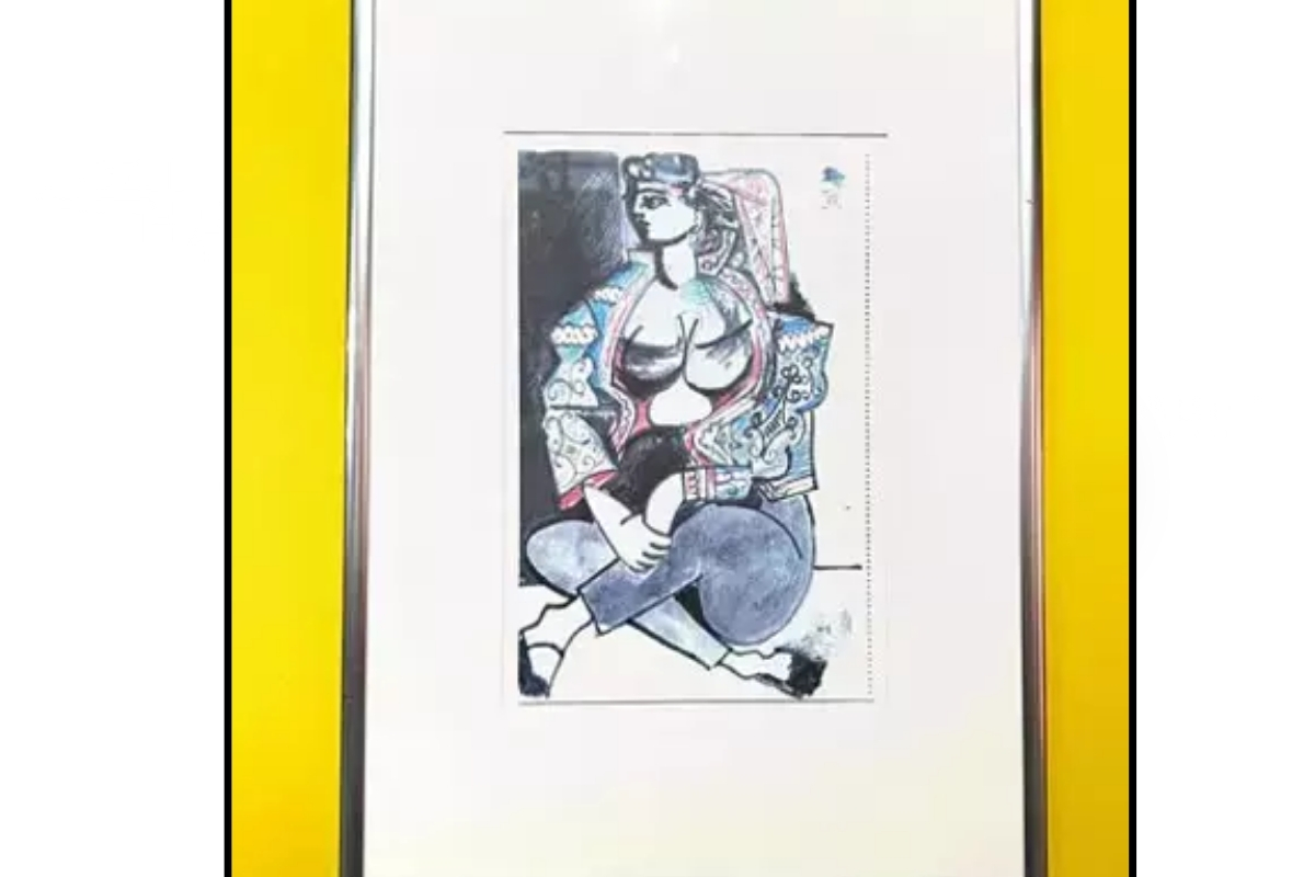 picassonun esi jacqueline roquenin modellik yaptigi turk kiyafetli kadin portresi adanada sergilendi 0