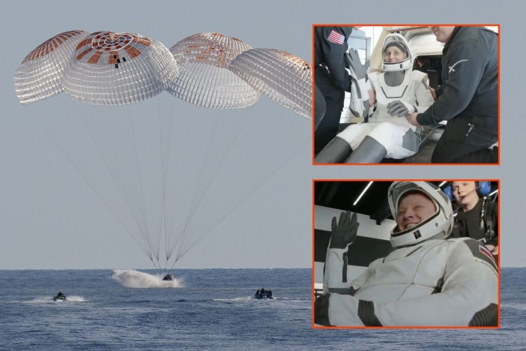 uzay istasyonunda mahsur kalan astronotlar 9 ay sonra dunyaya dondu NWLzXElu