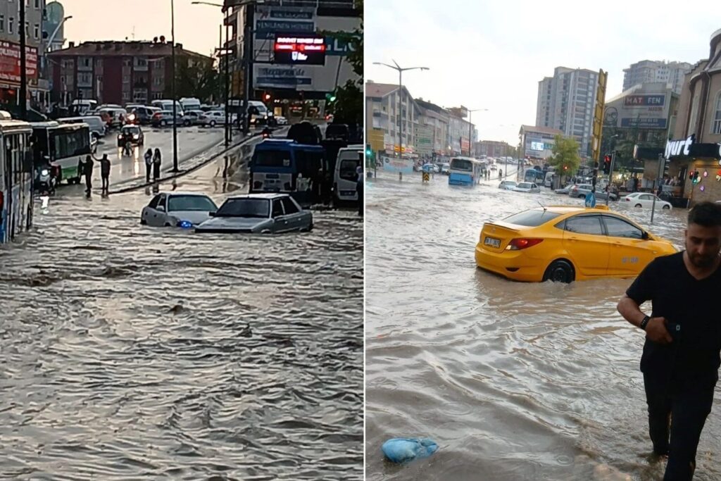 ankarada saganak etkili oldu evleri su basti araclar suruklendi QkZFk1Uy