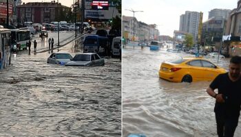 ankarada saganak etkili oldu evleri su basti araclar suruklendi QkZFk1Uy