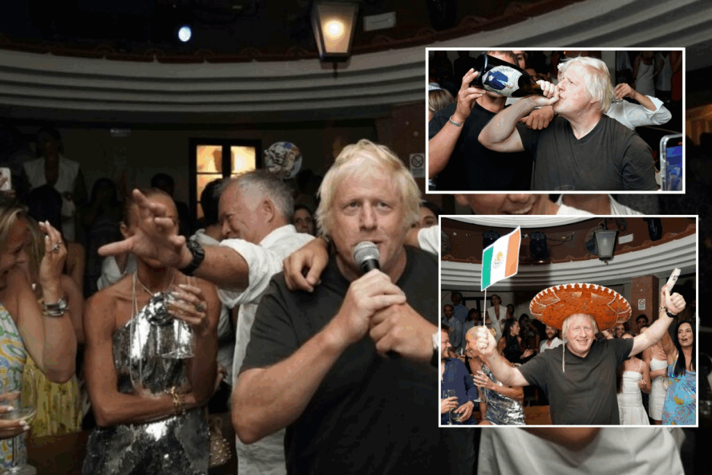 aslen cankirili olan eski ingiltere basbakani boris johnson italyada sabaha kadar eglendi YpgBFvFd