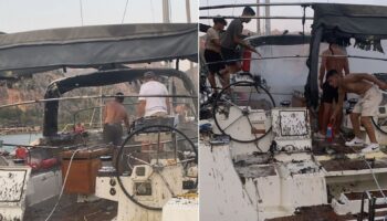 marmariste luks yelkenli tekne alevlere teslim oldu FpFDlPOm