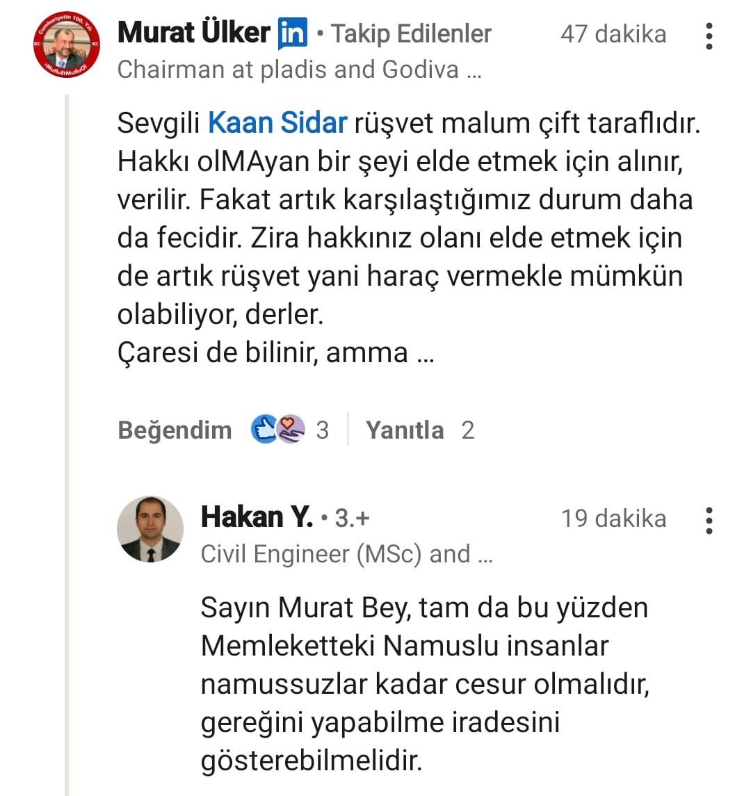 murat ulker rusvet boyut degistirdi zira hakkiniz olani da elde etmek icin artik rusvet MgIfkEAT