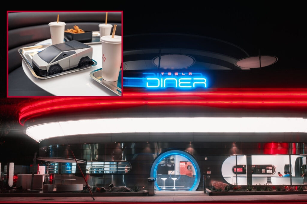 restoran ve superchargeri bir araya getiren retro futuristik tesla diner acildi AfaRVMve