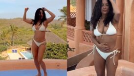 salma hayekin beyaz bikinili havuz dansi FCsrE1aw