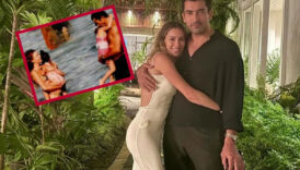 unlu oyuncu cift kenan imirzalioglu ve sinem kobal kizlariyla birlikte fun beachte goruntulendi NfRle4qw