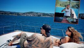 yildiz futbolcu mauro icardi ve sevgilisi china suarez bogazicinde tekne keyfi yapti KSFAy1zi