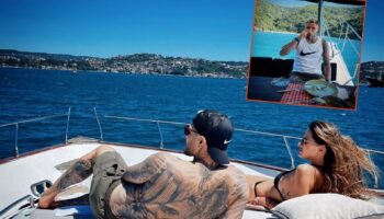 yildiz futbolcu mauro icardi ve sevgilisi china suarez bogazicinde tekne keyfi yapti KSFAy1zi