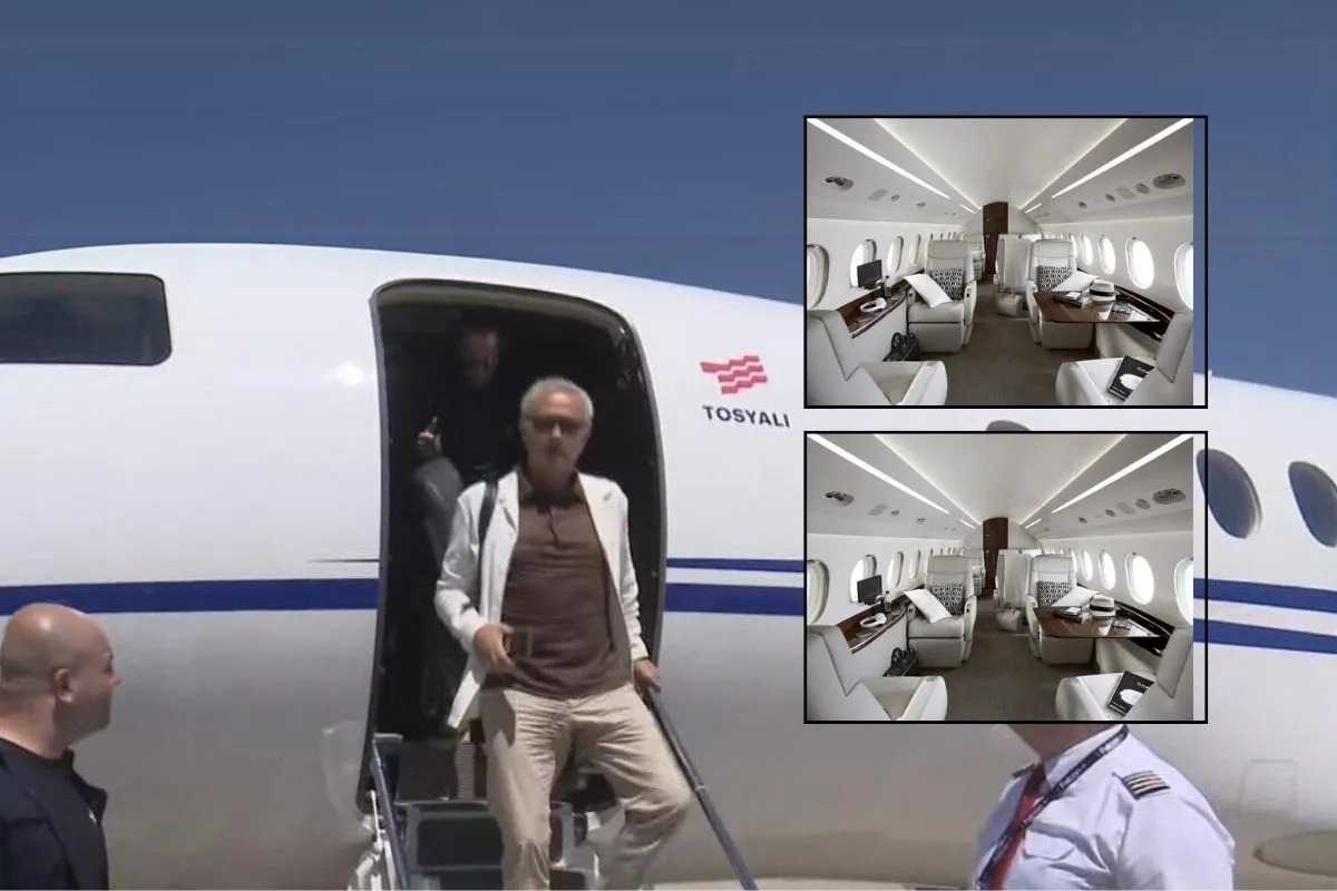 2 haziran 2024te tosyali holdinge ait ozel jetle istanbula gelen mourinho bugun terminalde tek kGiVD8eK