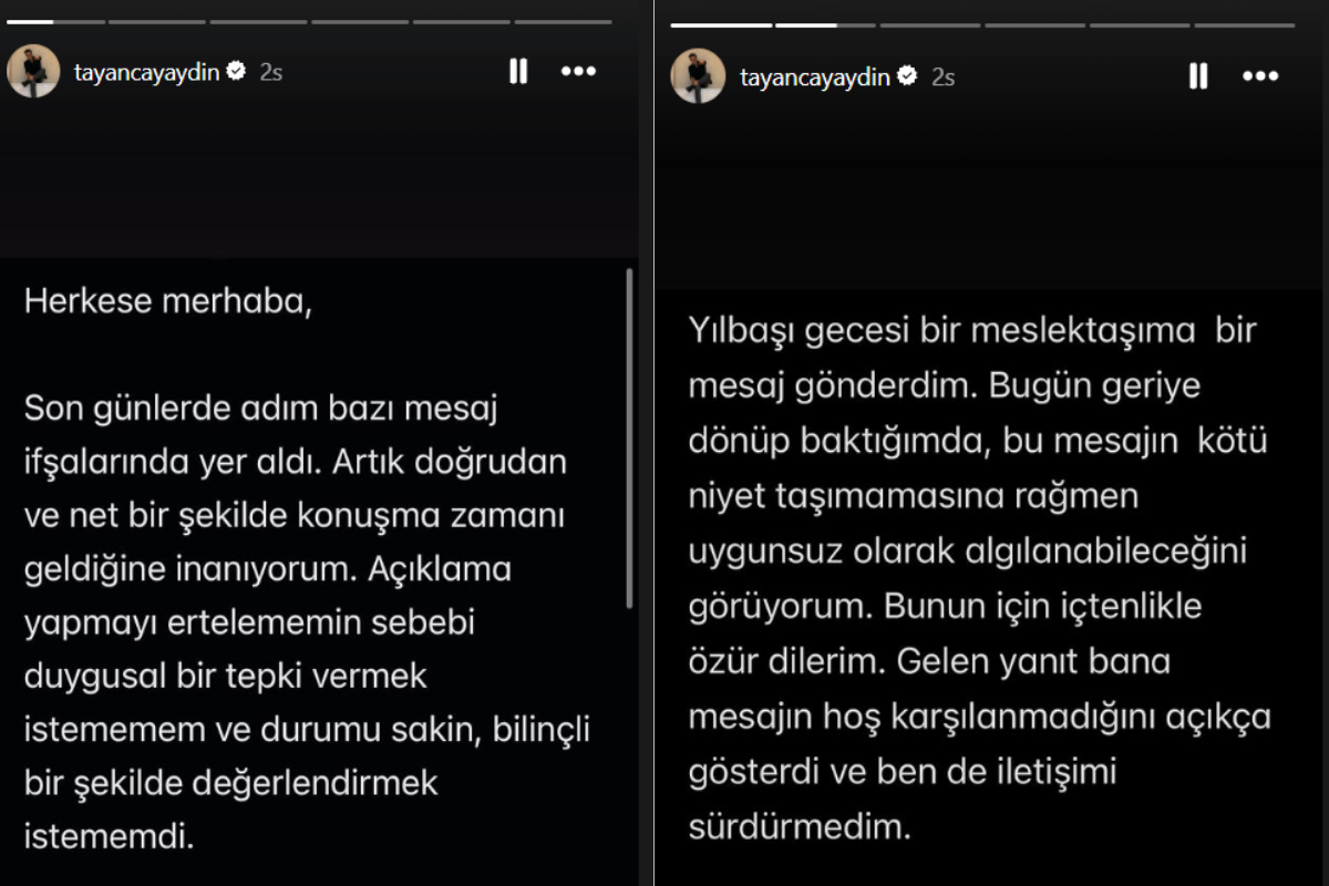 Akkaya'ya mesaj attığını kabul eden Tayanç Ayaydın’dan taciz iddialarına ilk yanıt: Taciz etmedim 1 akkayaya mesaj attigini kabul eden tayanc ayaydindan taciz iddialarina ilk yanit taciz etmedim 0 RYVQNAIY