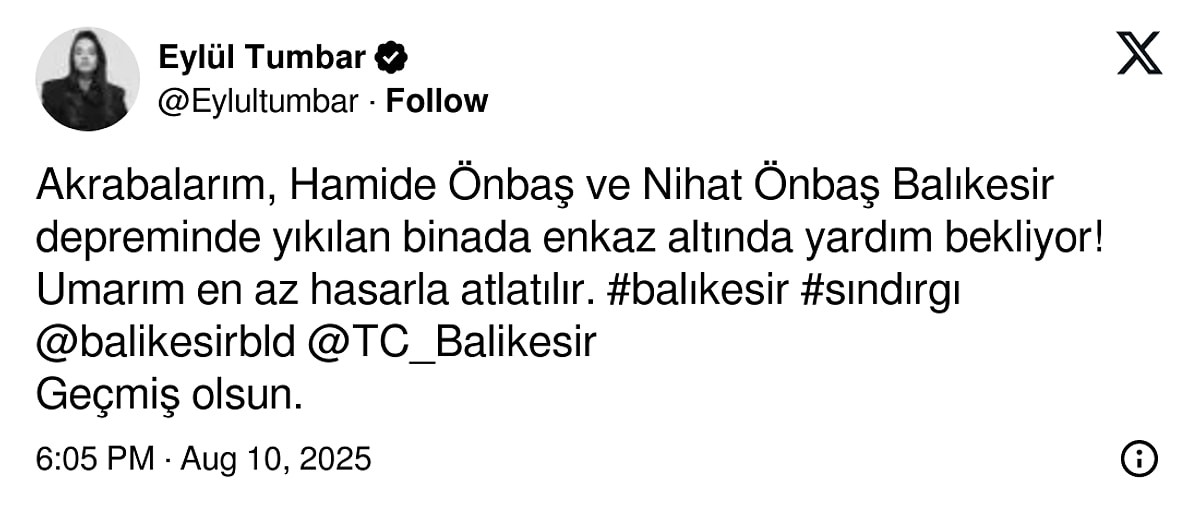 balikesir depreminde hayatini kaybeden nihat onbas oyuncu eylul tumbarin amcasi cikti 0 q3ZFIGwI