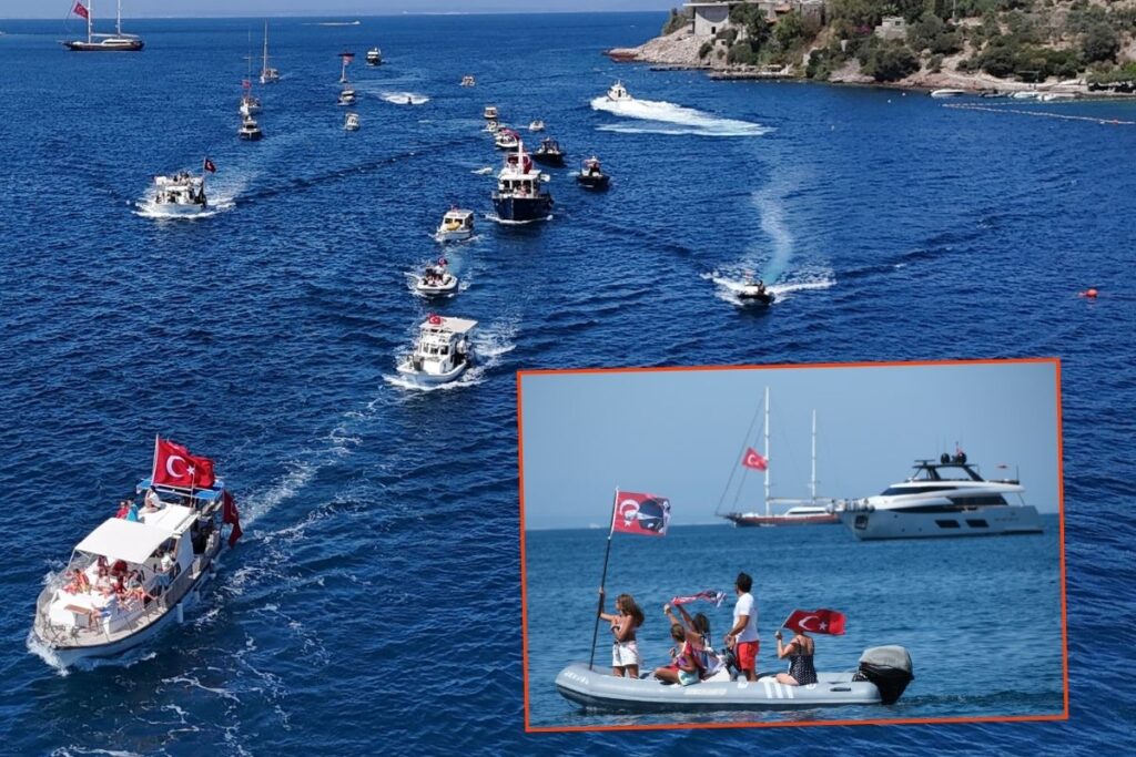 bodrumda 30 agustos zafer bayrami denizde kortejle kutlandi SKIedOLh
