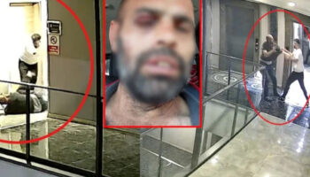 istanbul kucukcekmecede sevgilisinin kapisini tekmeleyen supheli mudahale eden guvenlik gorevlisini olduresiye darp etti 4p7tYMgY