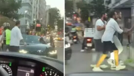 nisantasinda trafikte yol verme tartismasi kanli bitti sopali kavga cep telefonu kamerasina yansidi CL3U2T63