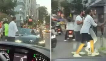 nisantasinda trafikte yol verme tartismasi kanli bitti sopali kavga cep telefonu kamerasina yansidi CL3U2T63