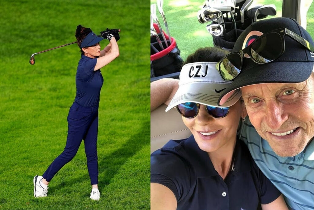 catherine zeta jones ve michael douglas golf sahasinda ortak dogum gunlerini kutladilar sTzwHslw