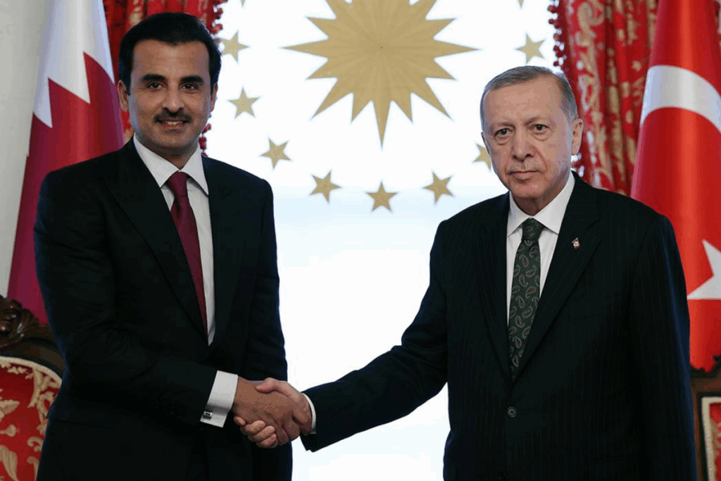 cumhurbaskani erdogan katar emiri al sani ile telefonda gorustu XWGCCZz5