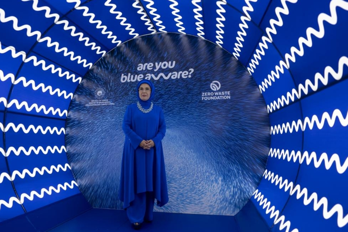 emine erdogan sifir atik mavi projesi sergisi ve kulturel etkinliklerle cevre aile ve saglik F5tpGVcu