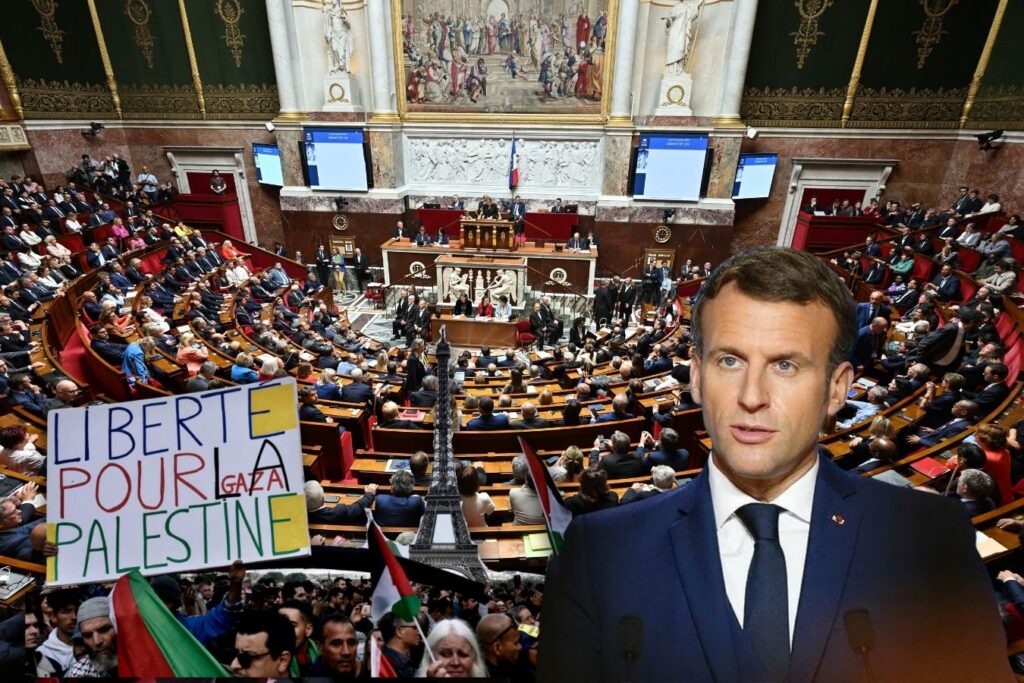 fransa cumhurbaskani emmanuel macron bm genel kurulundaki konusmasinda filistin devletini resmi olarak taniyacak bWFe7C3U