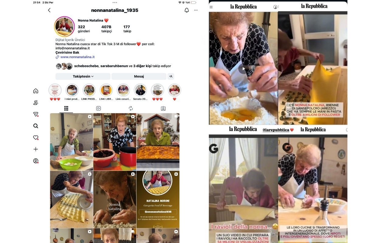 89 yasindaki nonna natalinanin ravioli videosu 54 milyon izlenmeye ulasti 4 milyon takipci kazandirdi RjKagpdl