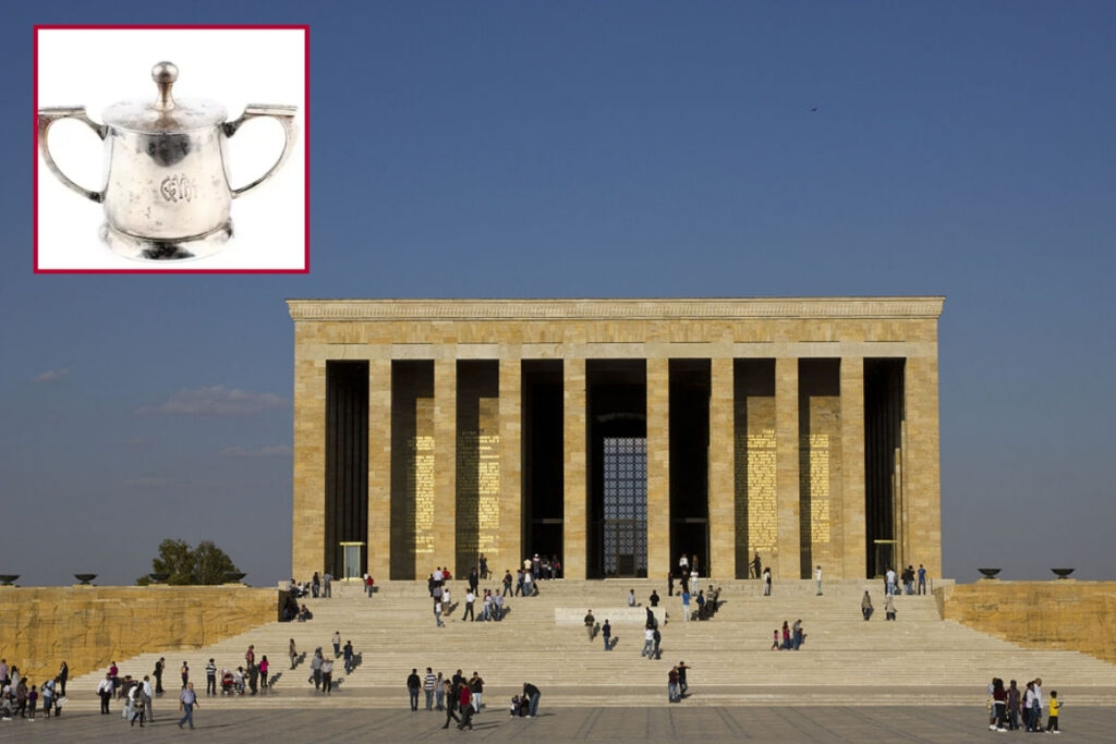 ataturkun savarona yatinda kullanildigi iddia edilen gumus kaplama sekerlik muzayede ilanindan cekildi anitkabir muze XhViSENy