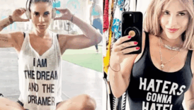 balide yasayan irmak unalin tisortlu mesajlari BlUEIpZT