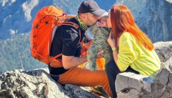 dagci ciftin en kucuk yol arkadasi 9 aylik daghan simdiye kadar uc zirve yapti lAY98ZcI