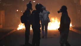 gurcistandaki protestoda cikan arbedede 21 polis ve 6 gosterici yaralandi 5SCIKVhJ