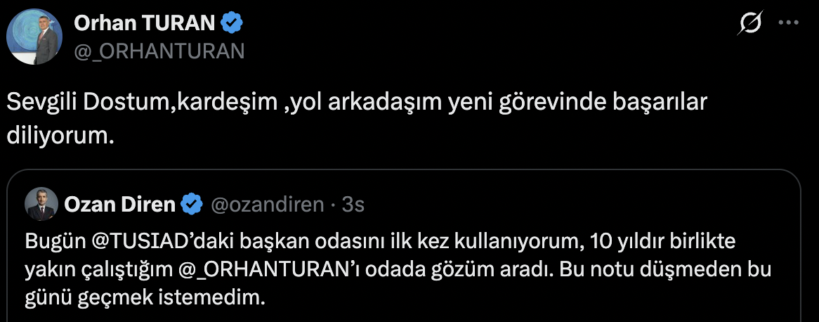 tusiadin yeni patronu koltuga oturdu ilk mesajini yerine geldigi orhan turana gonderdi 1