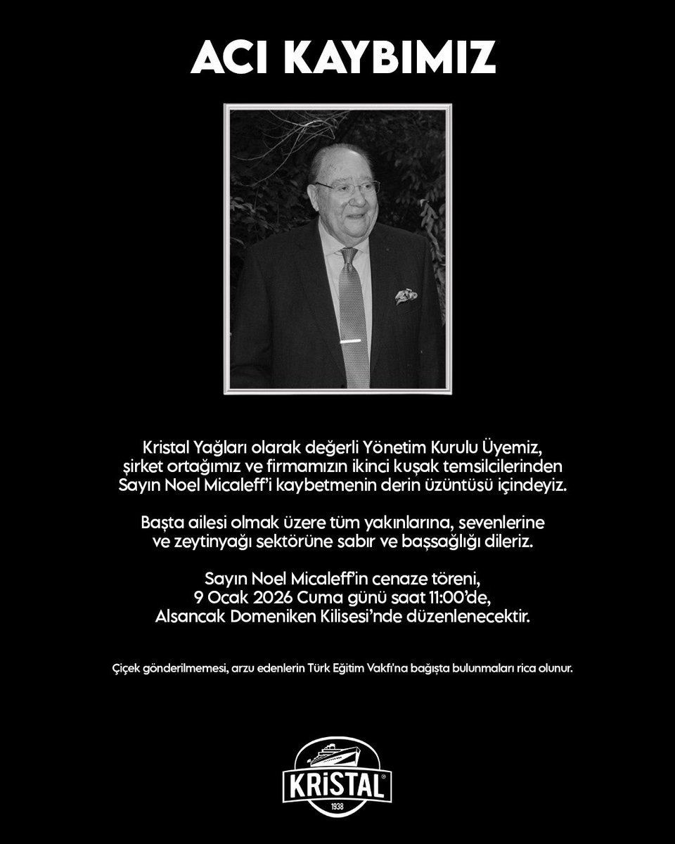zeytinyagi markasi kristalin ikinci kusak yoneticisi noel micaleff 91 yasinda hayatini kaybetti 0 pXryykpc