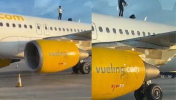 ispanyadan 750 kilometre uzaktaki fasa gitmek isteyen bir yolcu ucagin uzerine cikti havalimani trafigi DusC4EYX