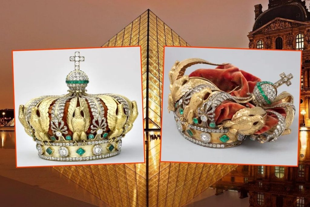 louvre muzesi soygununda hirsizlarin dusurdugu imparatorice eugenienin elmaslarla suslu paha bicilmez tacinin son hali 4QTUqANr