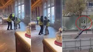 louvre muzesi soygununda hirsizlarin dusurdugu imparatorice eugenienin elmaslarla suslu paha bicilmez tacinin son hali aUTC3484